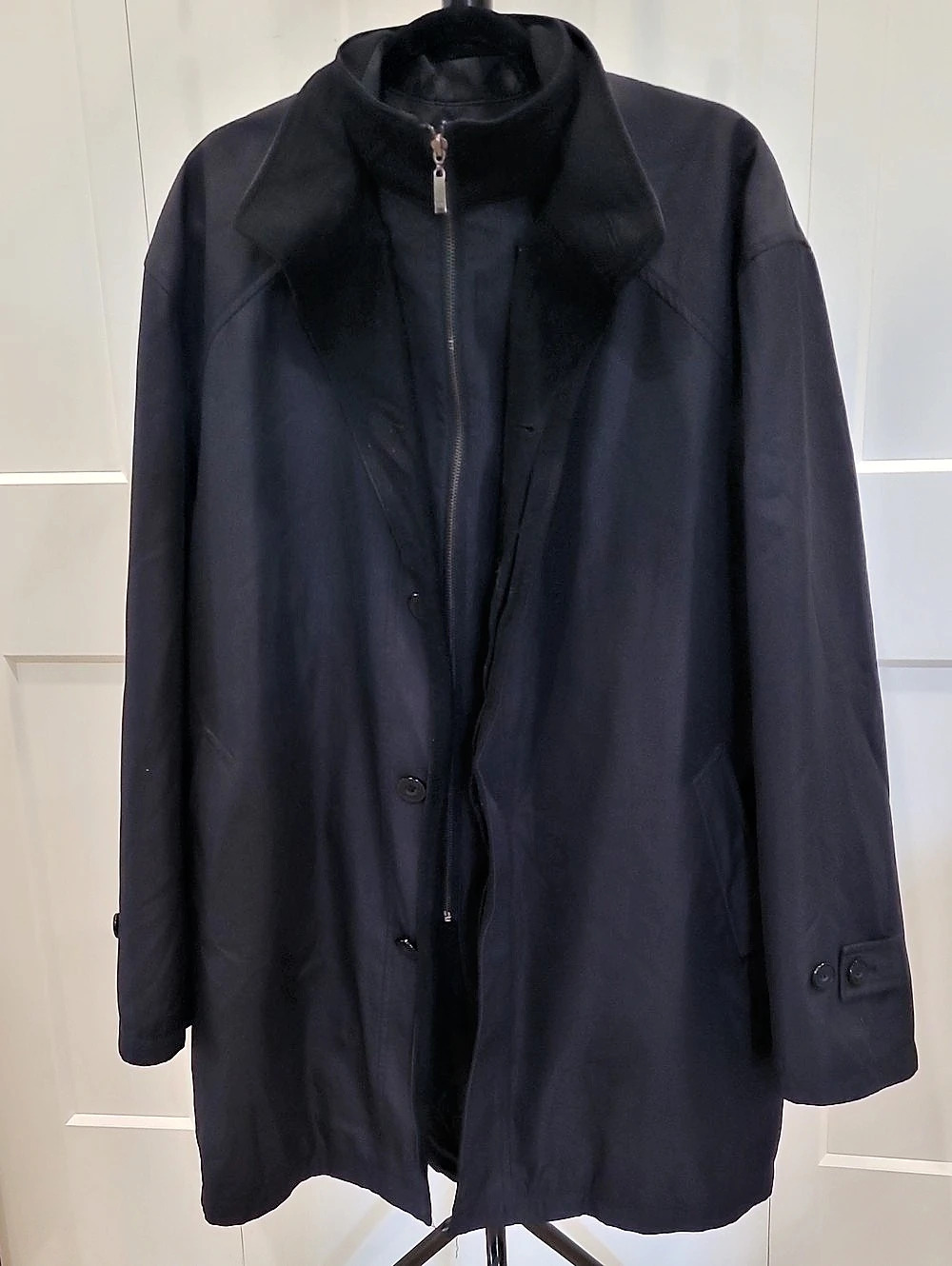 Boss By Hugo Boss Men's Black Car Coat Size A (170/88A-190/104A)